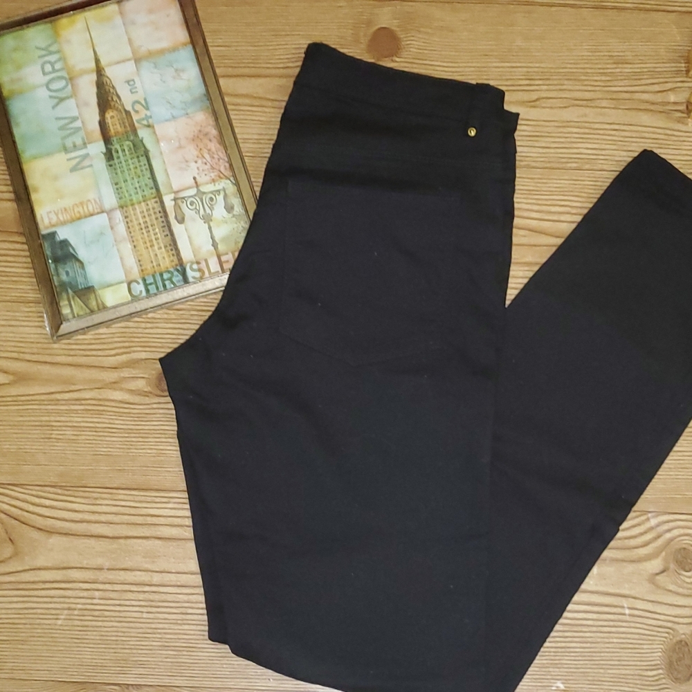 H&M BLACK COTTON PANTS SIZE 12 PRELOVED Women